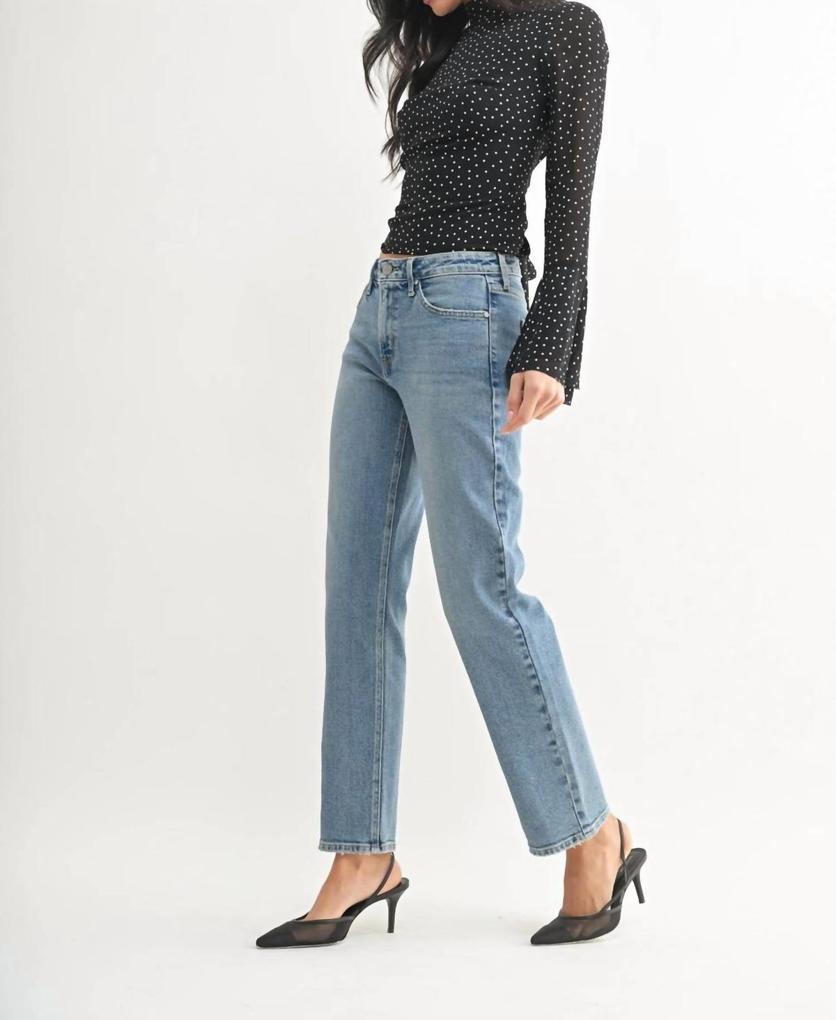 Just Black Denim - Clean Mid Rise Cropped Jeans