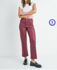 Just Black Denim - coated straight leg