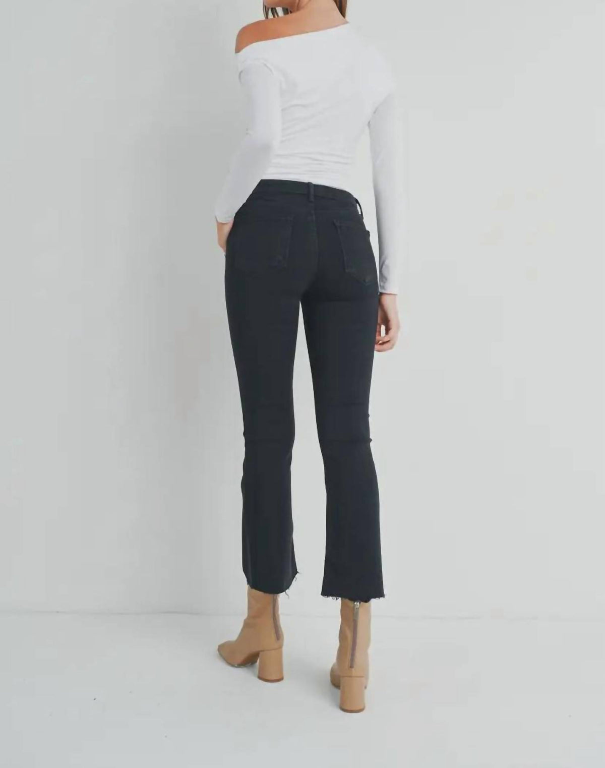 Just Black Denim - Crop Flare Jean