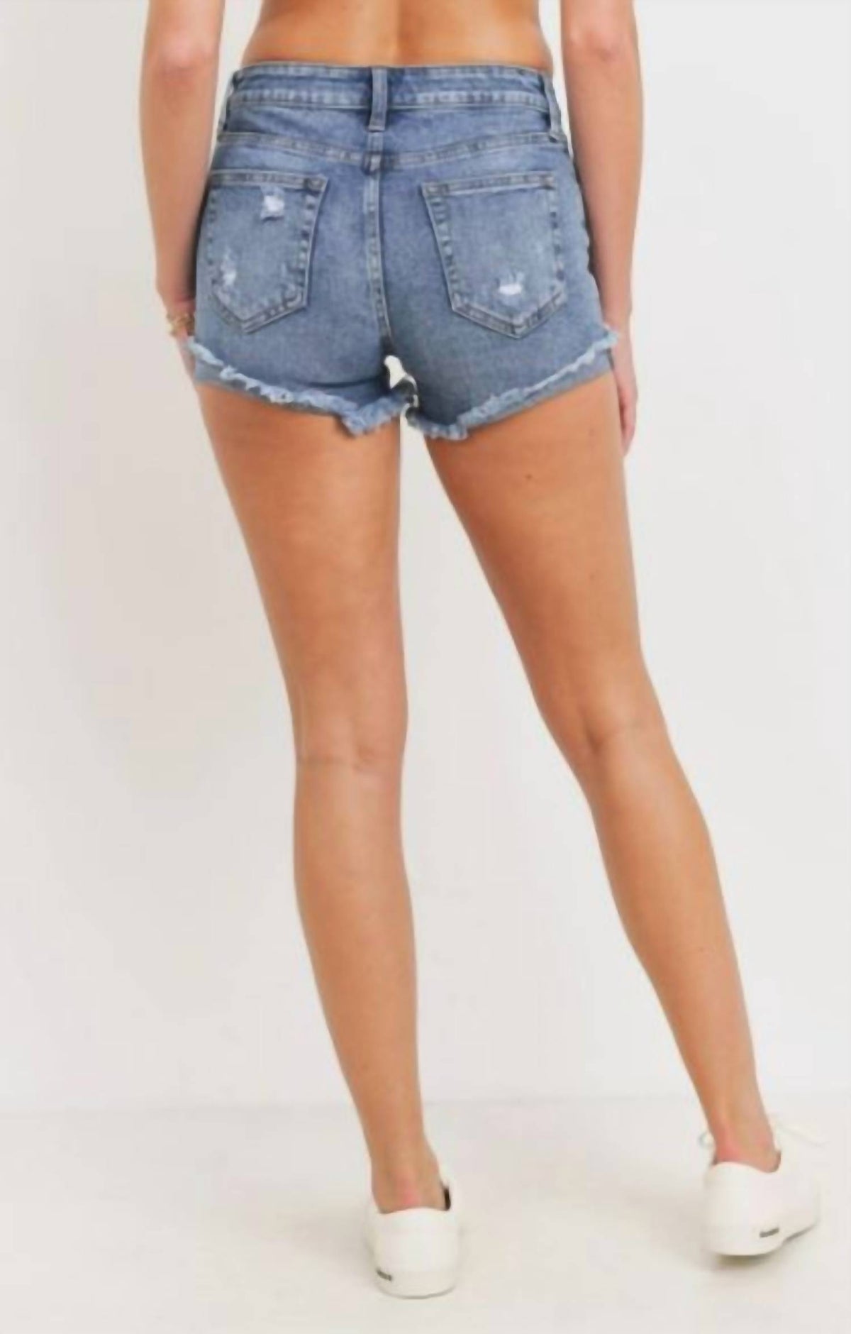 Just Black Denim - Cuffed Side Seam Short