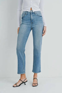 Just Black Denim - Denim High Rise Crop Straight Jeans