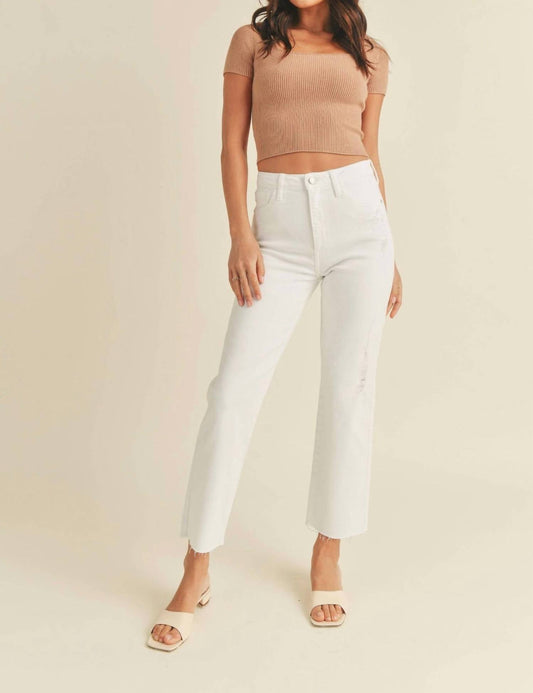 Just Black Denim - High Rise Classic Straight Jean - clothing - cotton - blend - jeans