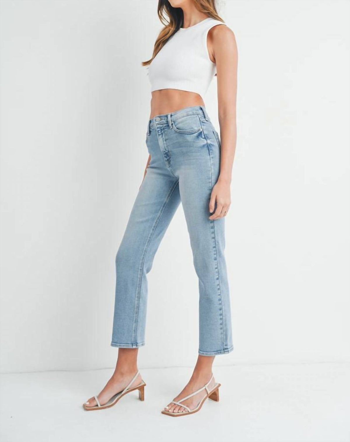 Just Black Denim - High-rise Classic Straight Jeans
