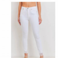 Just Black Denim - High Rise Distressed Skinny Jeans