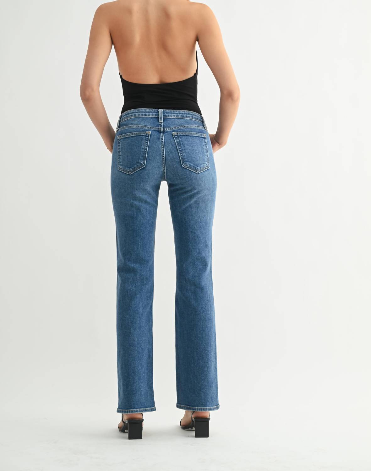 Just Black Denim - Low Rise Vintage Slim Bootcut Jeans