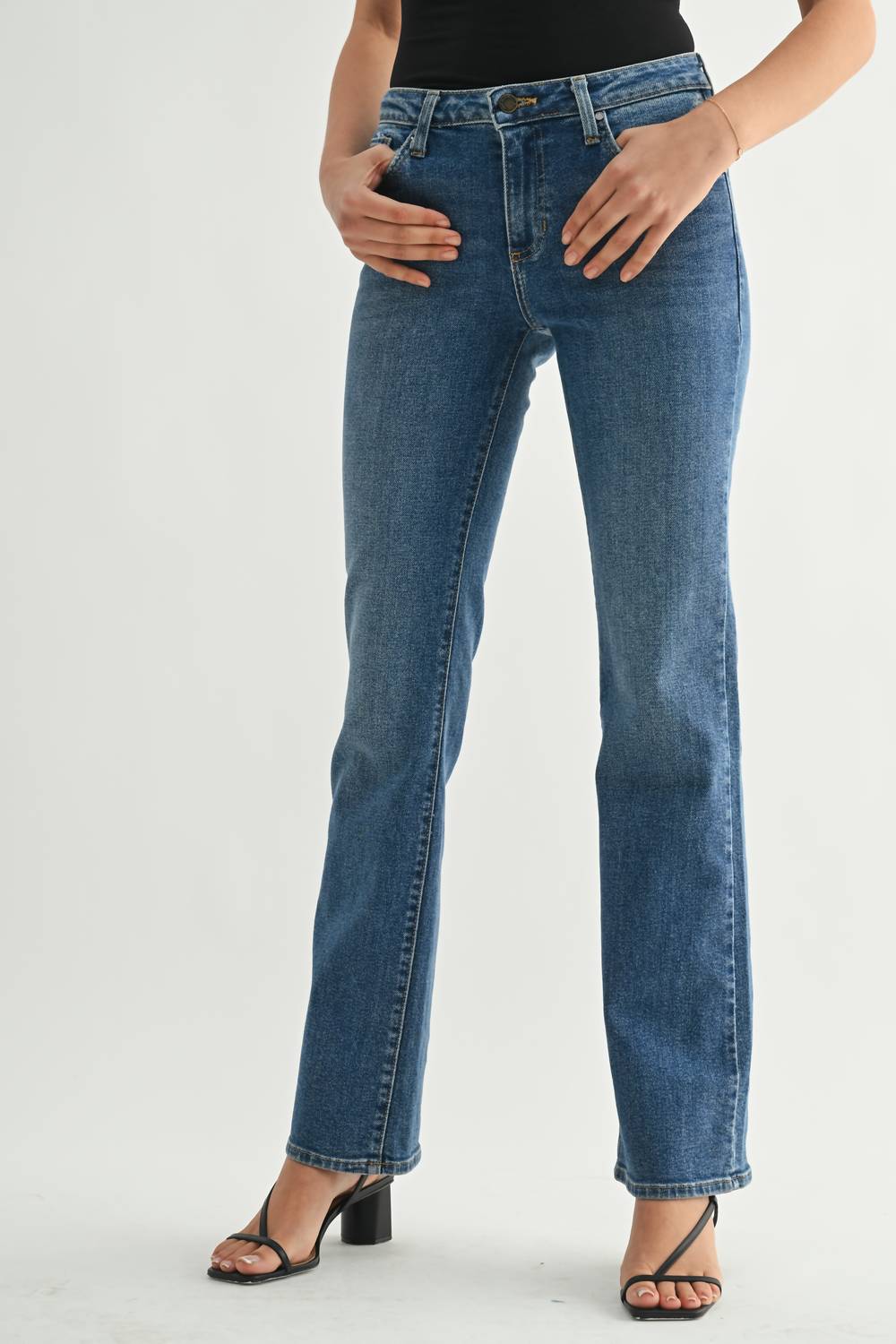 Just Black Denim - Low Rise Vintage Slim Bootcut Jeans