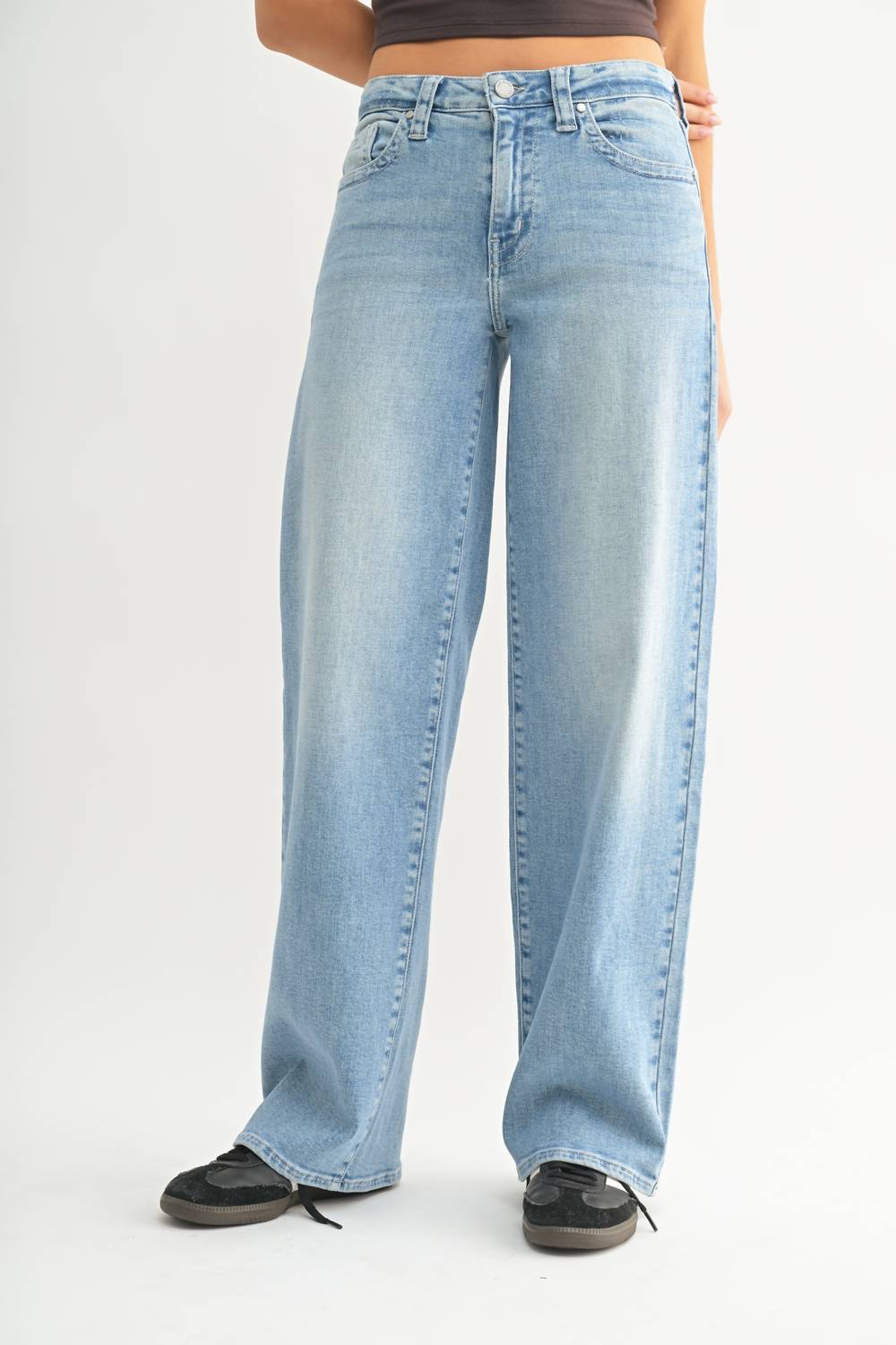 Just Black Denim - Low Slung Vintage Straight Jeans