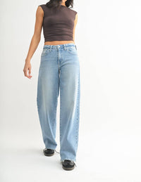 Just Black Denim - Low Slung Vintage Straight Jeans