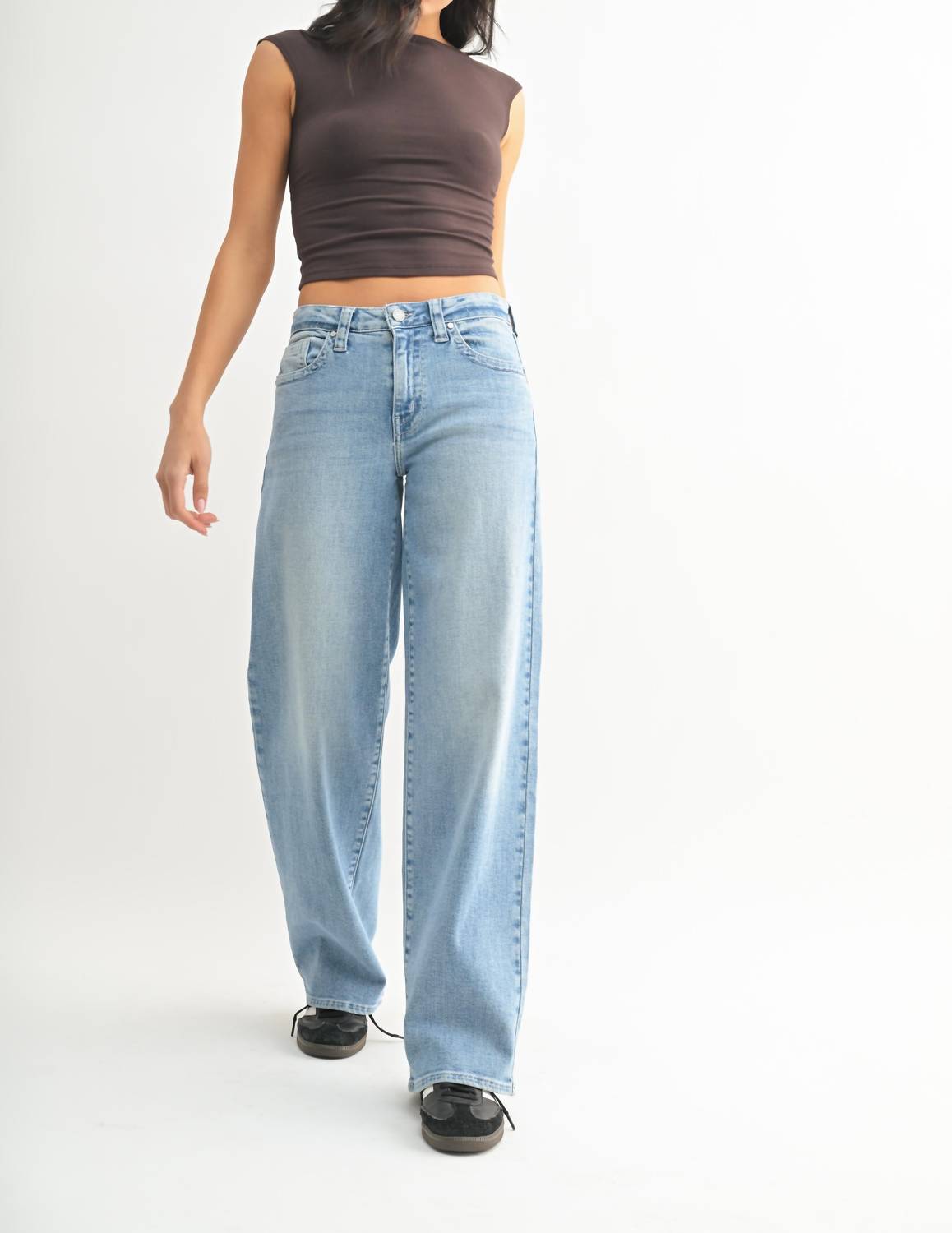 Just Black Denim - Low Slung Vintage Straight Jeans