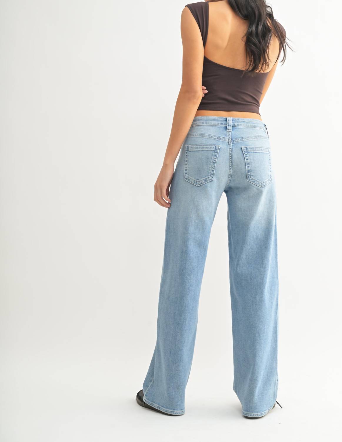Just Black Denim - Low Slung Vintage Straight Jeans