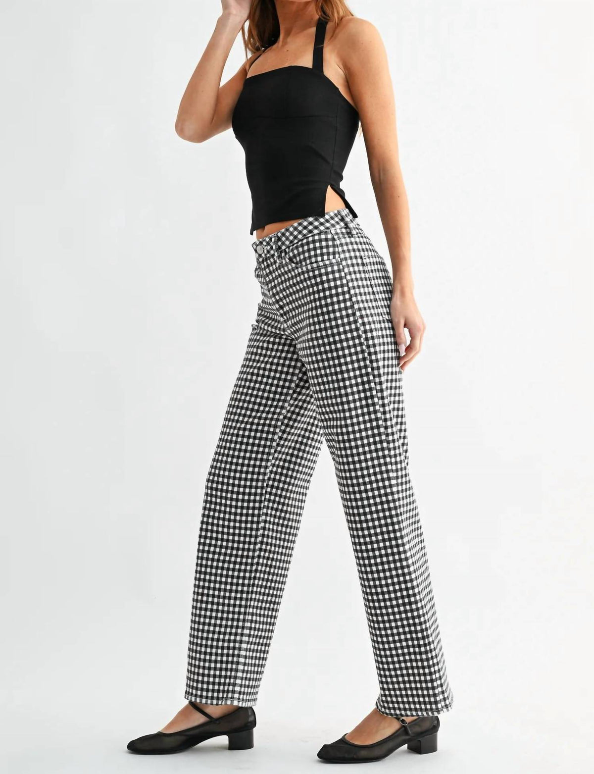 Just Black Denim - Mid Rise Straight Leg Jeans