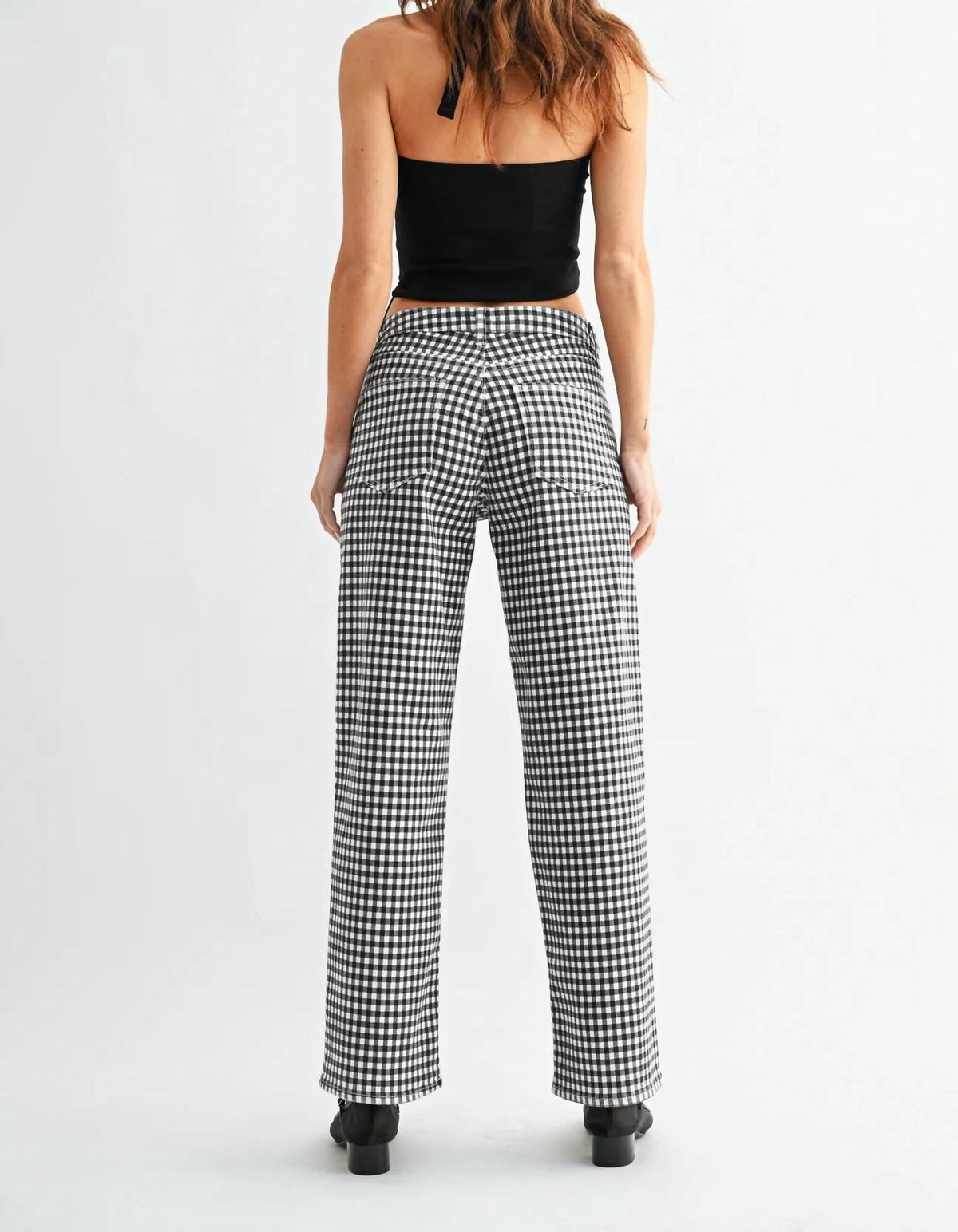 Just Black Denim - Mid Rise Straight Leg Jeans