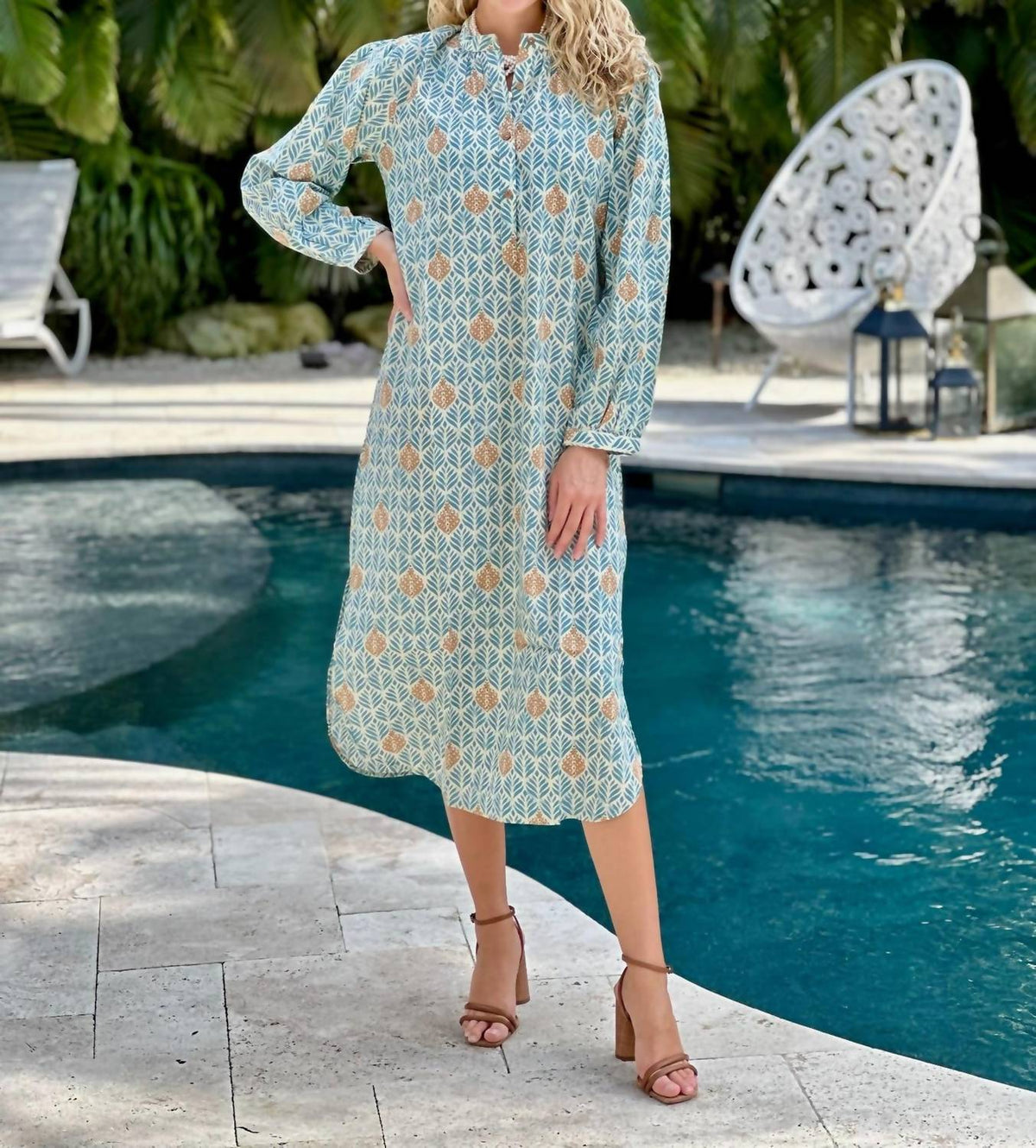 Just Darviny - Sunita Long Sleeve Kaftan