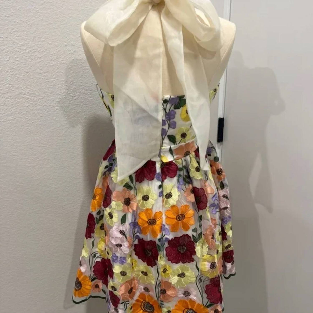 Just Me - Floral halter dress