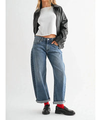 Just Usa - Slim Barrel Cuff Jeans