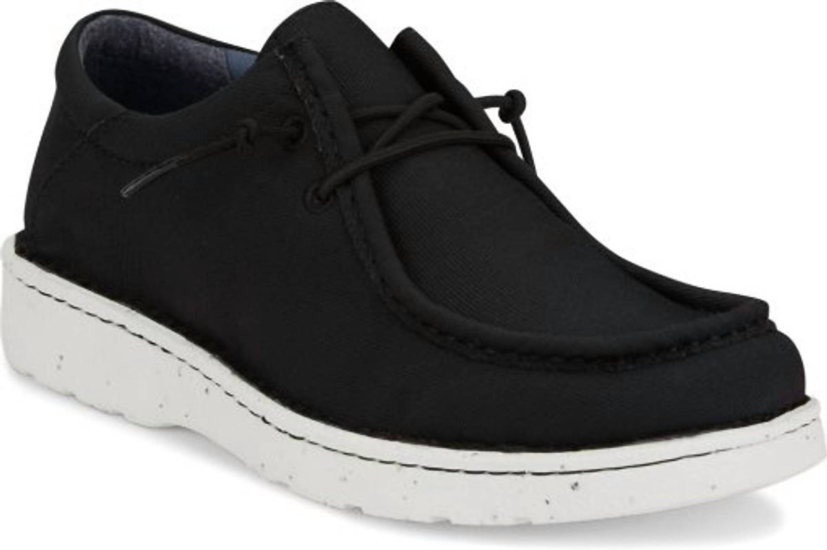 Justin - Men's Mocc Toe Hazer Black Textile