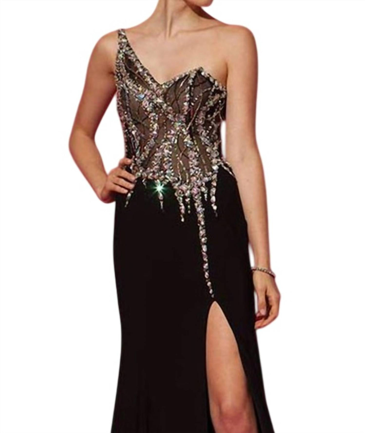 Jvn - 0ne Shoulder Jersey Gown