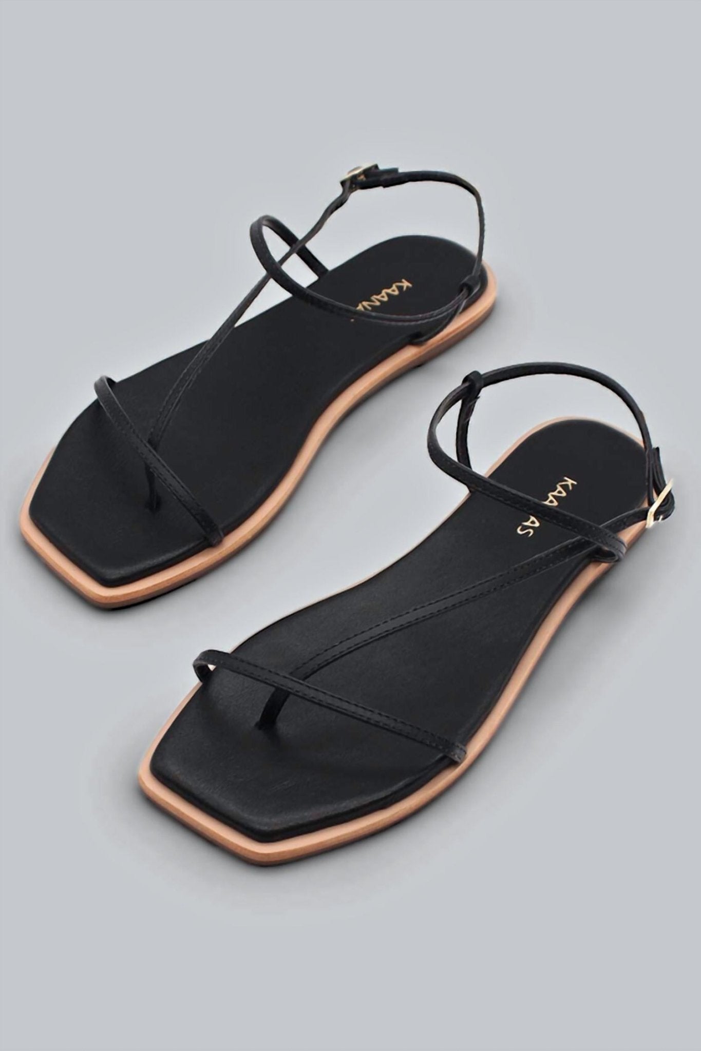 Kaanas - Women's Alayta Sandal - black - leather - sandals