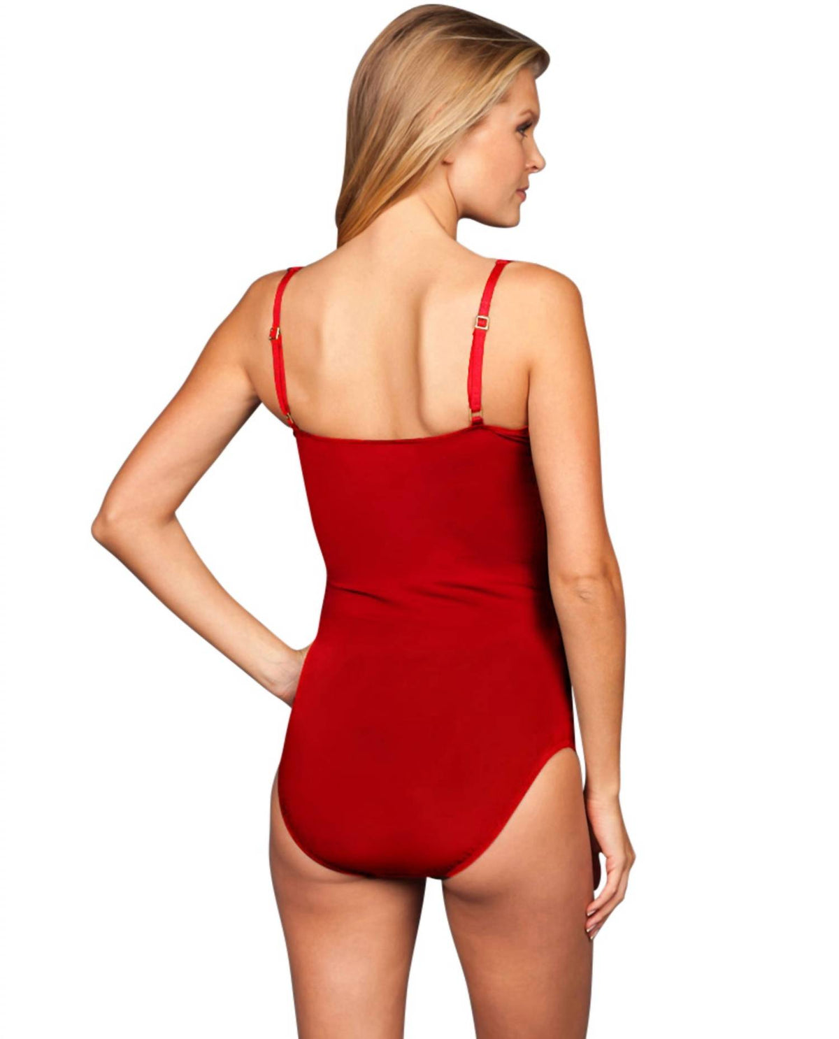 Kallure - Twist Front Underwire One Piece Swimsuit