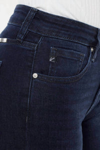 Kancan - Alameda Super Dark Ankle Skinny Jeans - blue - clothing - cotton - blend