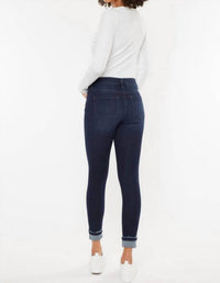 Kancan - Alameda Super Dark Ankle Skinny Jeans - blue - clothing - cotton - blend