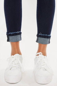 Kancan - Alameda Super Dark Ankle Skinny Jeans - blue - clothing - cotton - blend