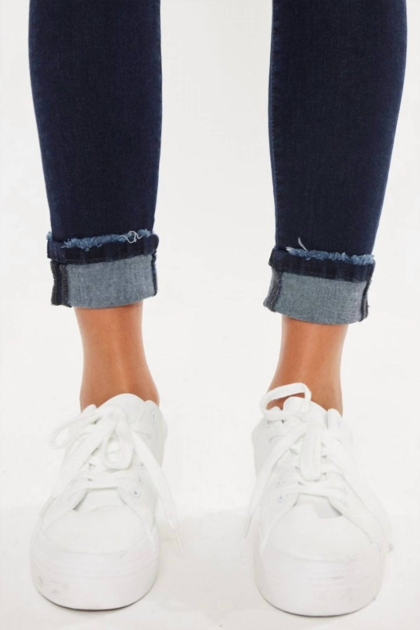 Kancan - Alameda Super Dark Ankle Skinny Jeans - blue - clothing - cotton - blend