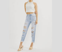 Kancan - Bold And Beautiful Distressed High Rise Jeans