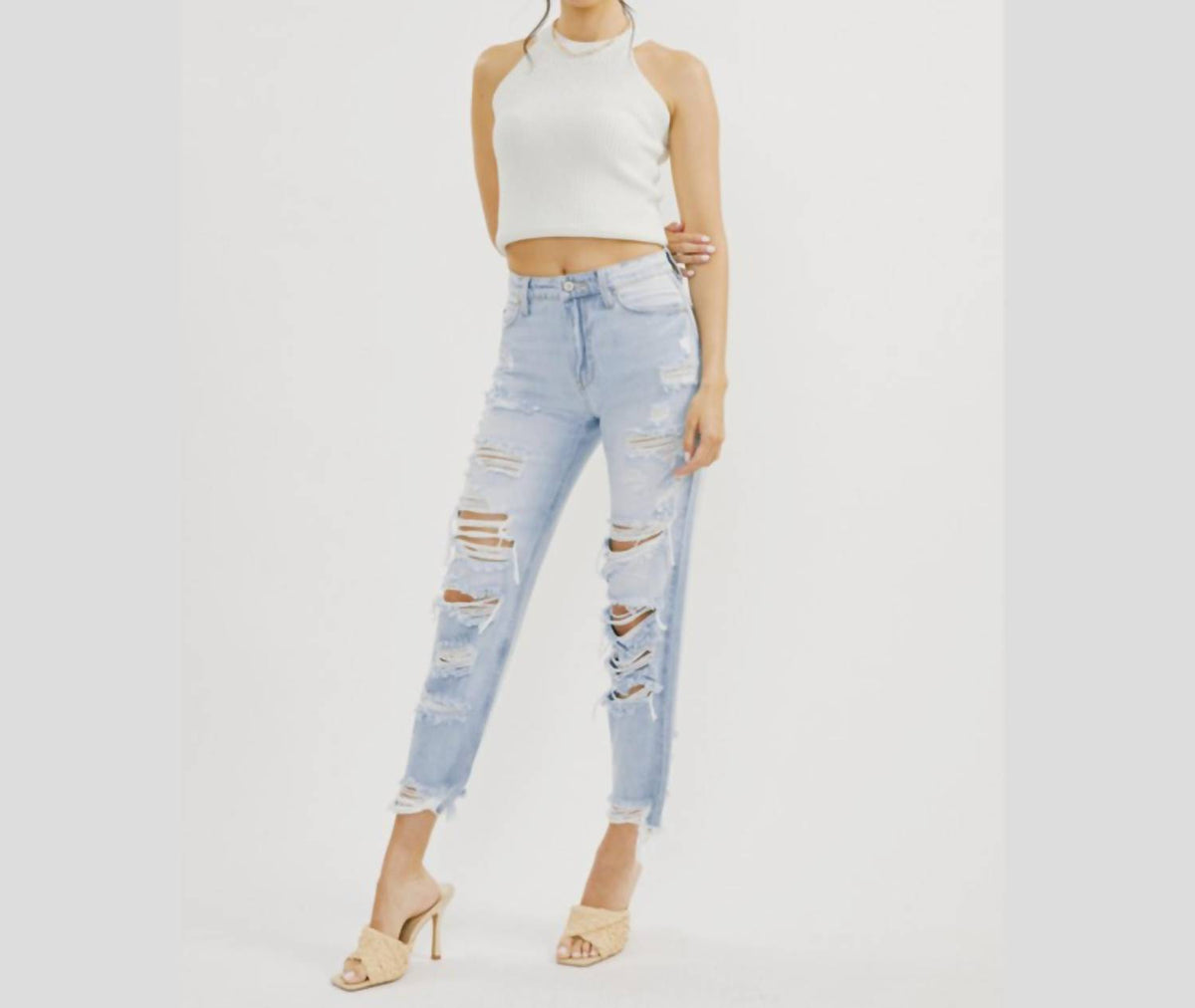 Kancan - Bold And Beautiful Distressed High Rise Jeans