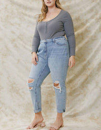 Kancan - Bridget Curvy Ultra High Rise Mom Jeans