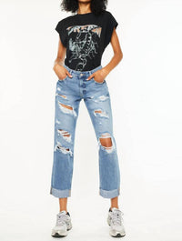Kancan - Delta Mid Rise Boyfriend Jeans