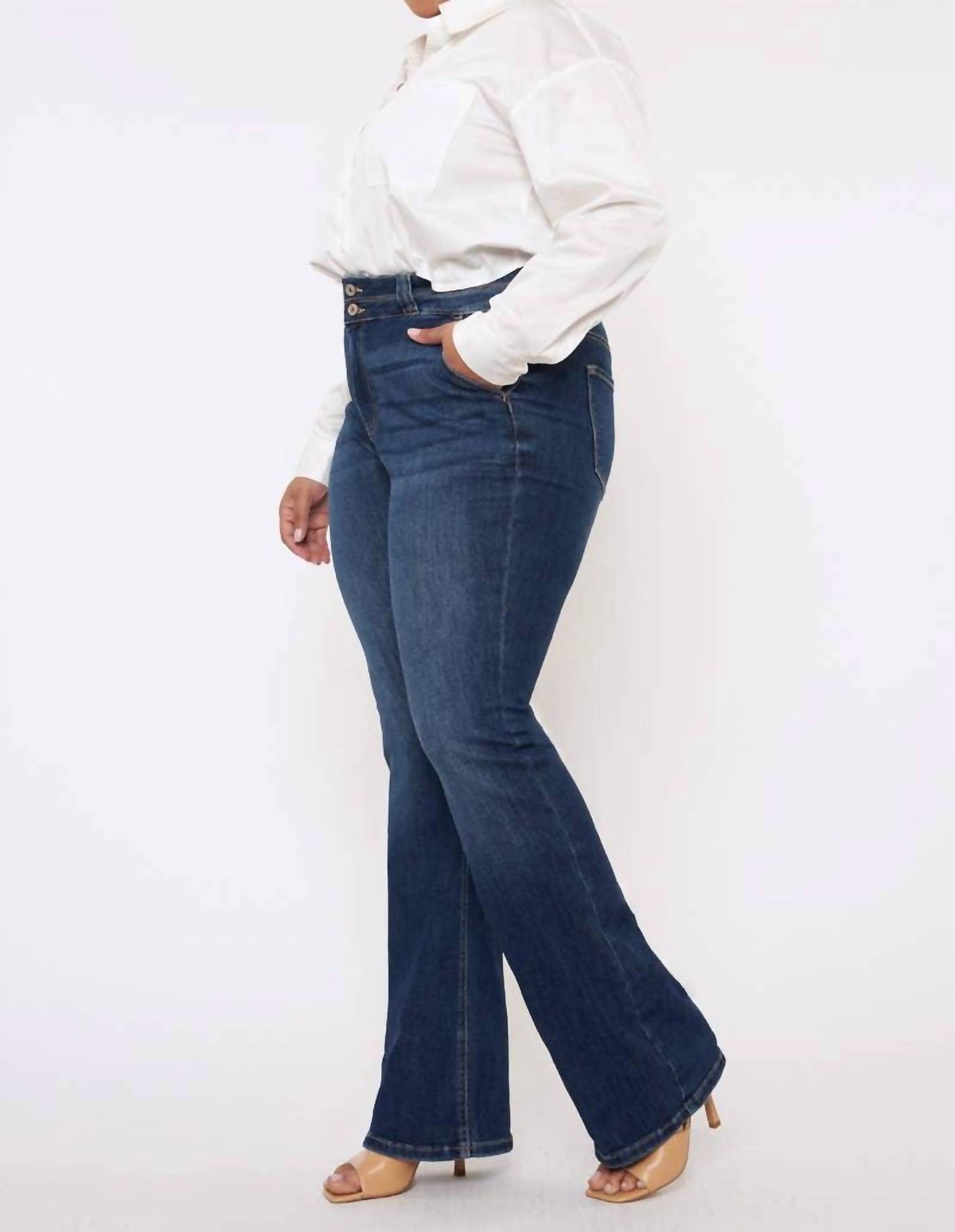 Kancan - High Rise Bootcut Jeans - Plus