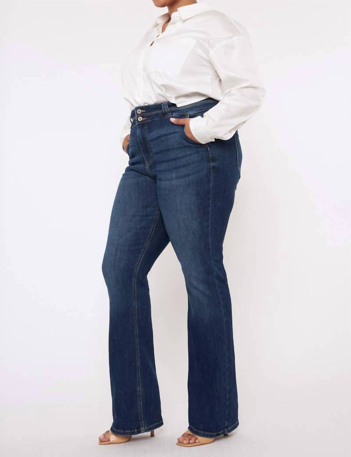 Kancan - High Rise Bootcut Jeans - Plus