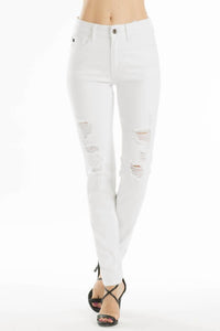 Kancan - High Rise Distressed Skinny Jeans