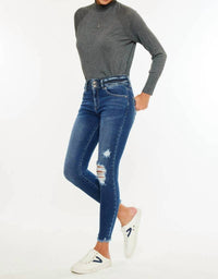 Kancan - High Rise Double Button Skinnies