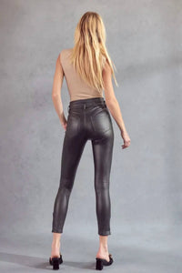 Kancan - High Rise Pu Skinny Jeans