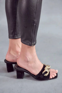 Kancan - High Rise Pu Skinny Jeans