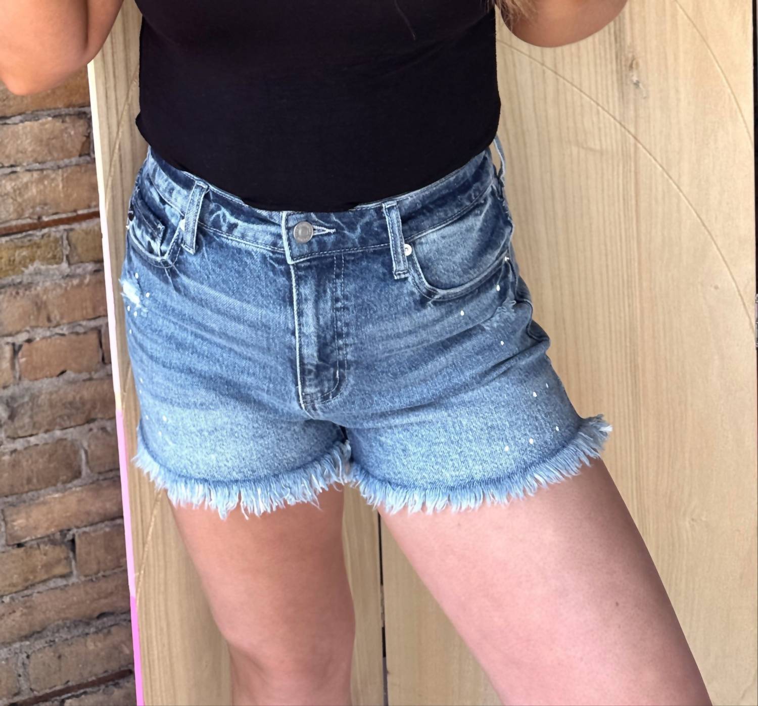 Kancan - High Rise Shorts - blue - clothing - jean - shorts