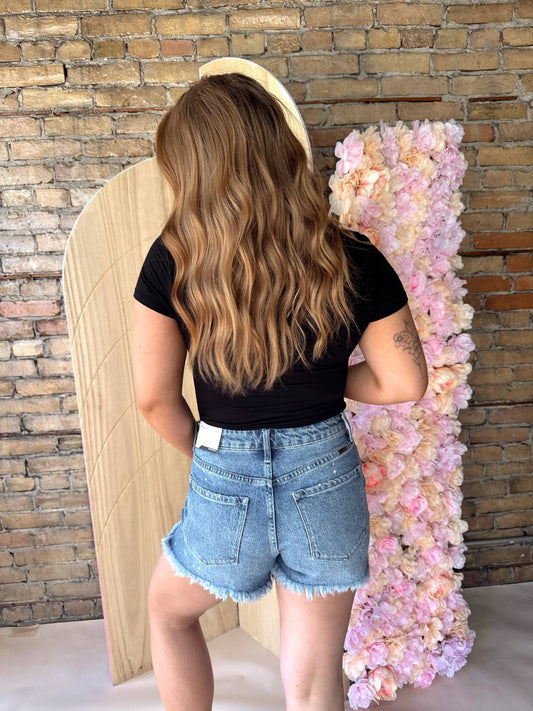 Kancan - High Rise Shorts - blue - clothing - jean - shorts