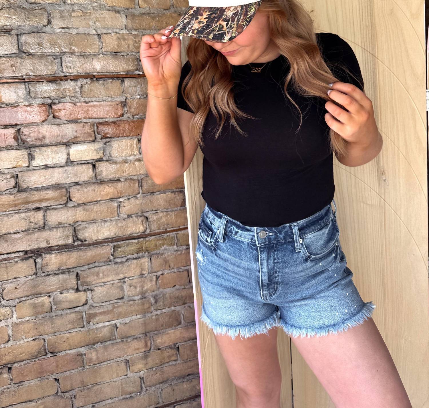 Kancan - High Rise Shorts - blue - clothing - jean - shorts