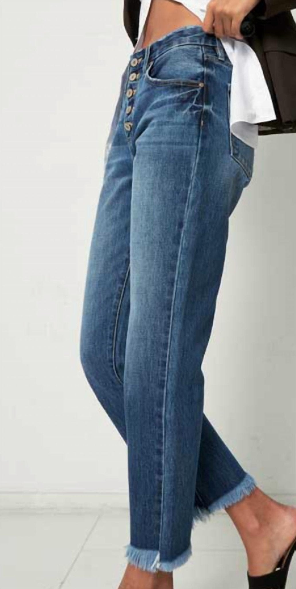 Kancan - High Rise Straight Leg Jeans