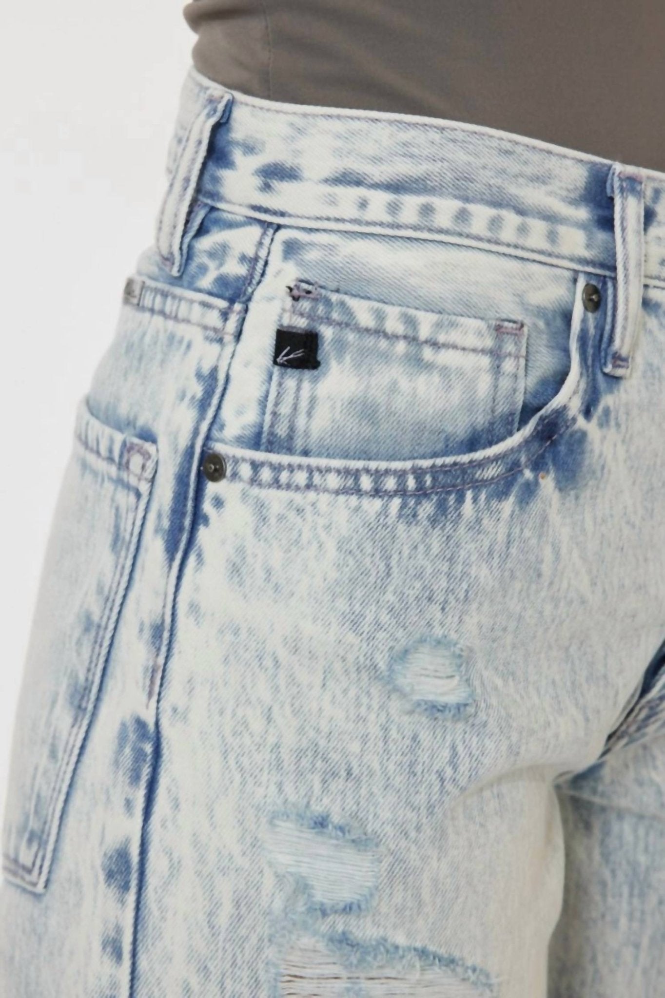 Kancan - Light Wash Dixon 90’s Boyfriend Jeans - blue - boyfriend - clothing