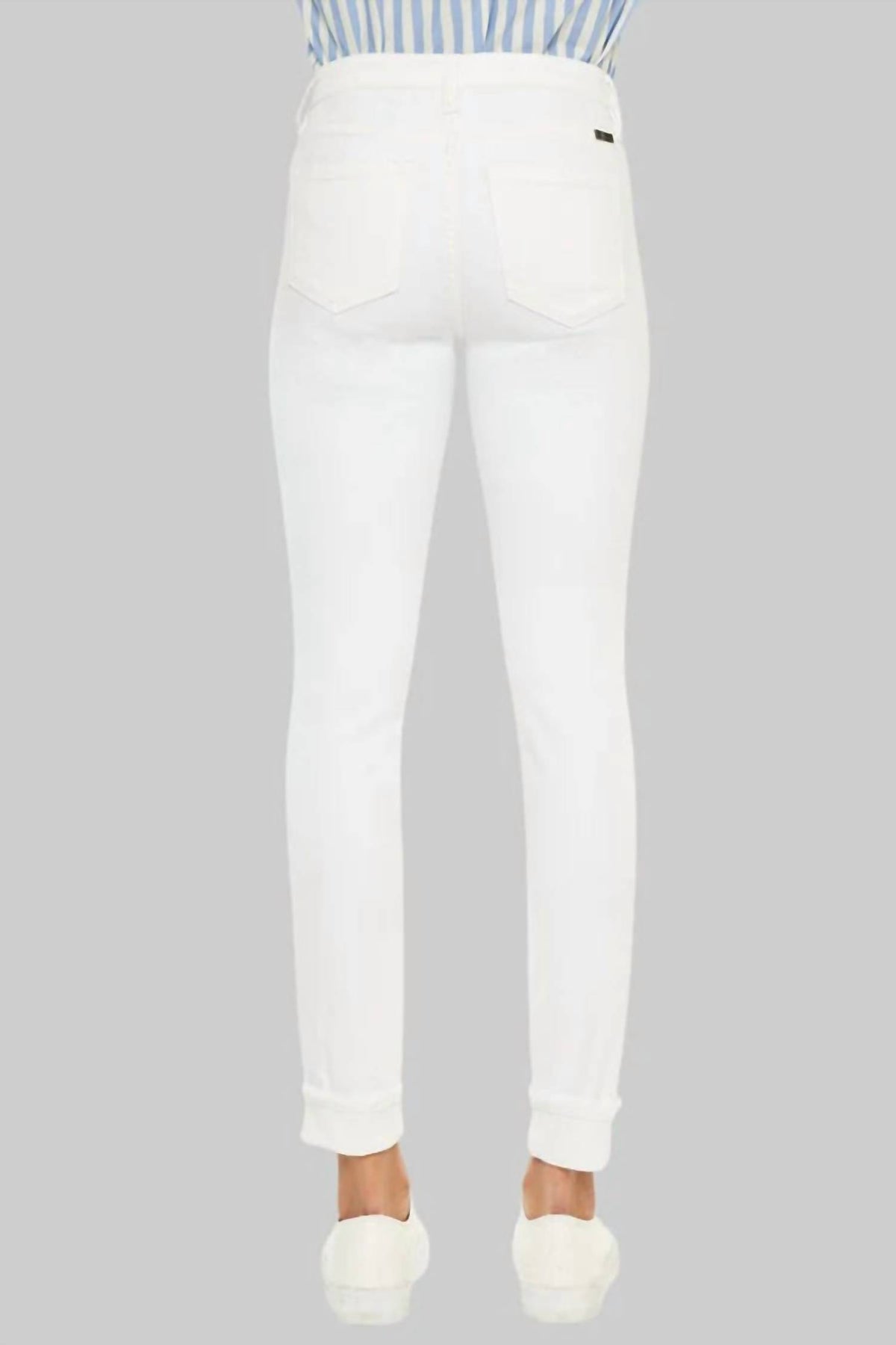 Kancan - Mid Rise Cuffed Ankle Skinny Jeans