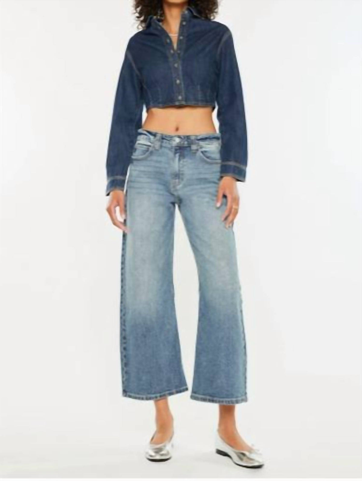 Kancan - Mid Rise Loose Barrel Fit Jeans