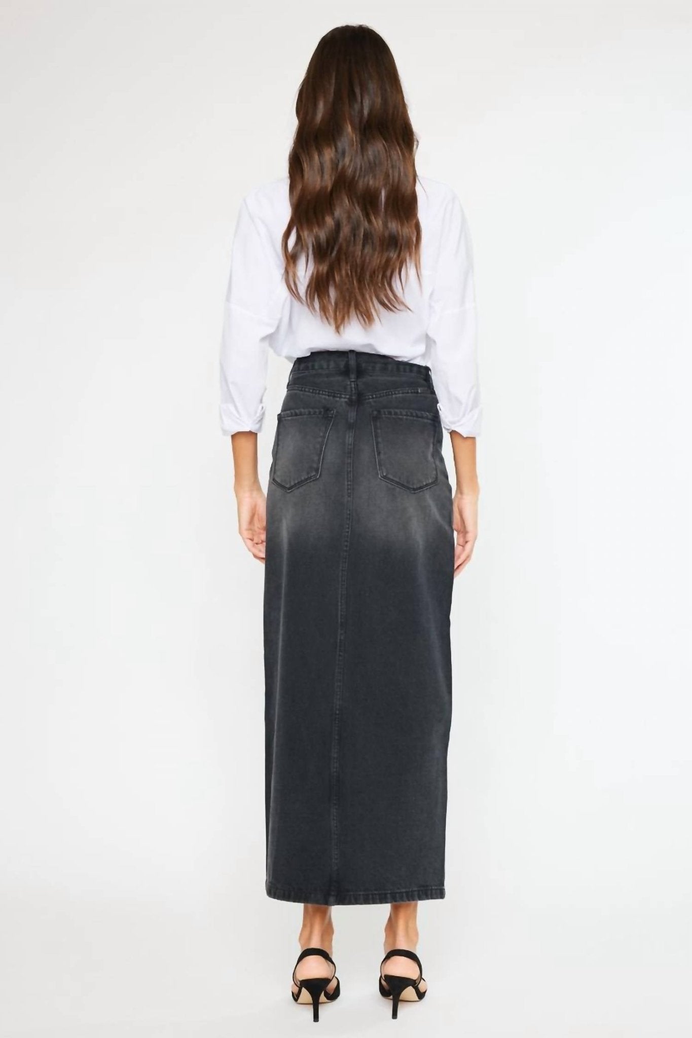 Kancan - Outlaw Maxi Skirt - black - clothing - cotton