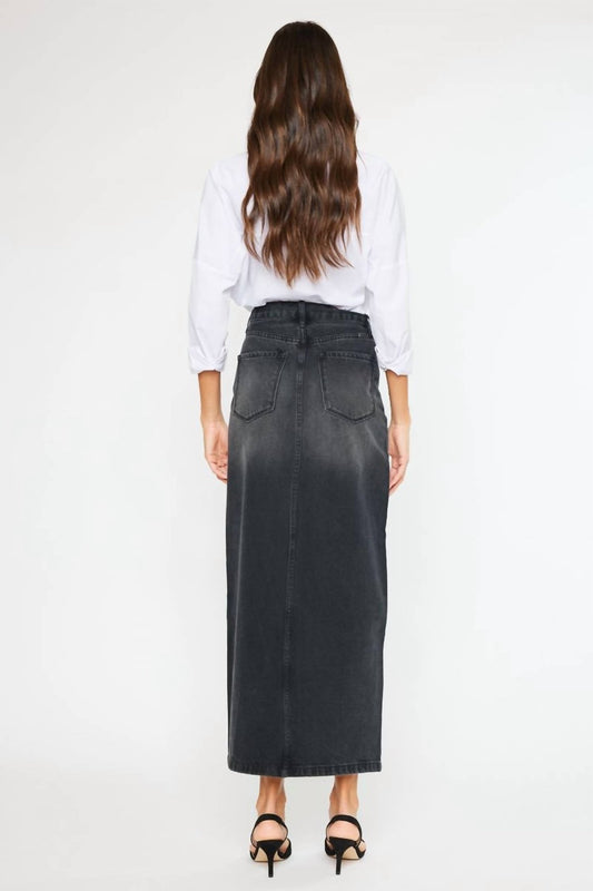 Kancan - Outlaw Maxi Skirt - black - clothing - cotton