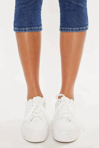 Kancan - Pocket Button Mid Rise Capri Jean