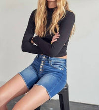 Kancan - Women's Hazel High Rise Button Shorts