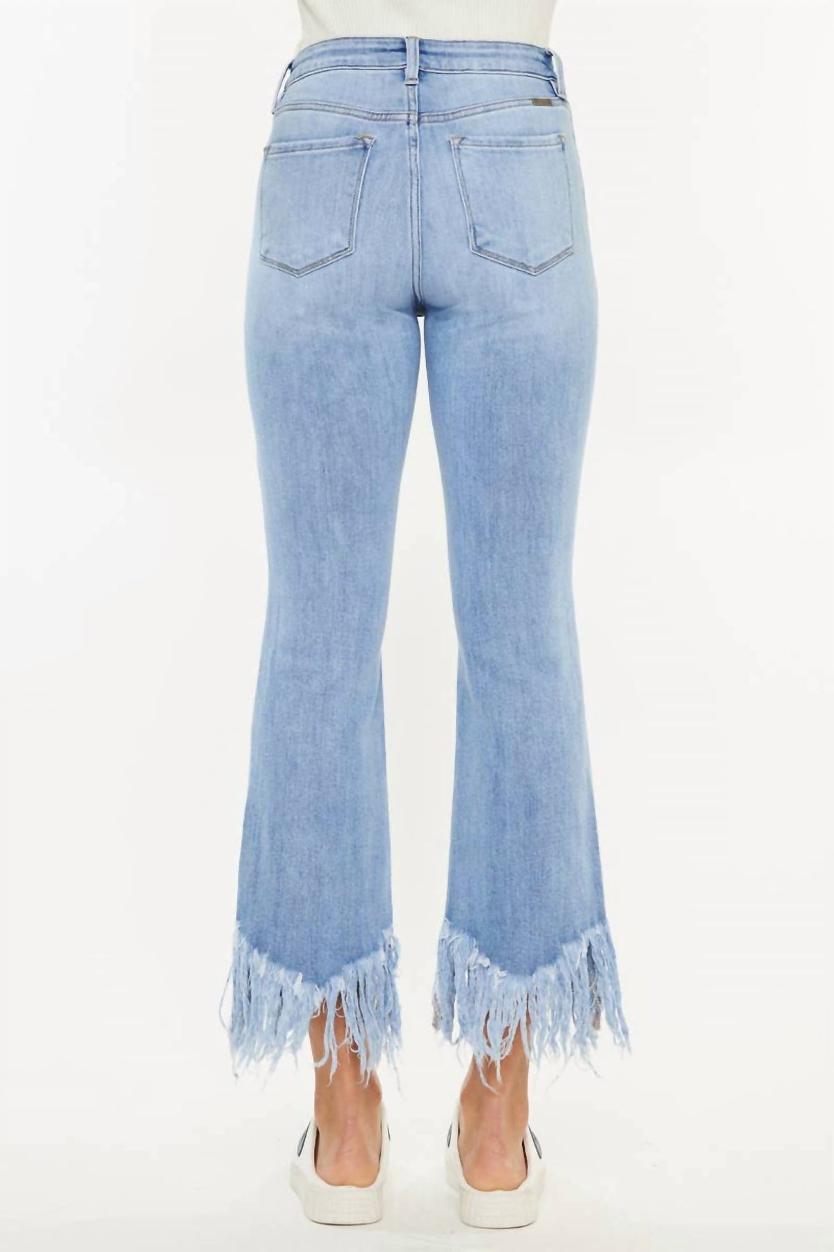 Kancan - Women's High Rise Crop Bootcut Denim Pants