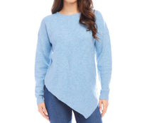 Karen Kane - Asymmetric Hem Sweater - blue - cardigans - clothing